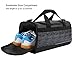 MIER 20 Inch Gym Bag with Shoe Compartment Men Duffel Bag, Black