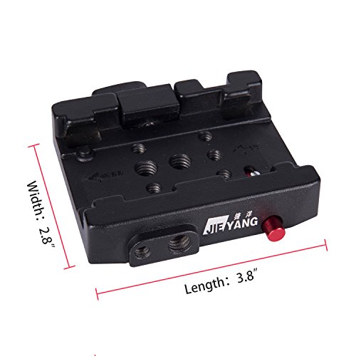 Quick Release Plate Adpater,with 1/4 and 3/8 Inches Screw for DSLR Camera Camcorder Tripod Monopod Manfrotto501HDV 502HDV 503HDV