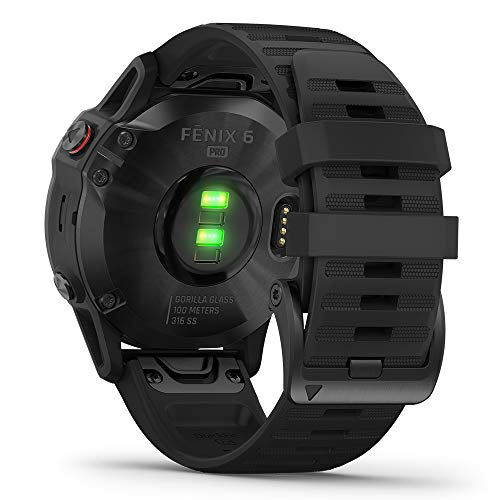 Garmin Fenix Pro (Black with Black Band) Power Bundle with HD - Main Image