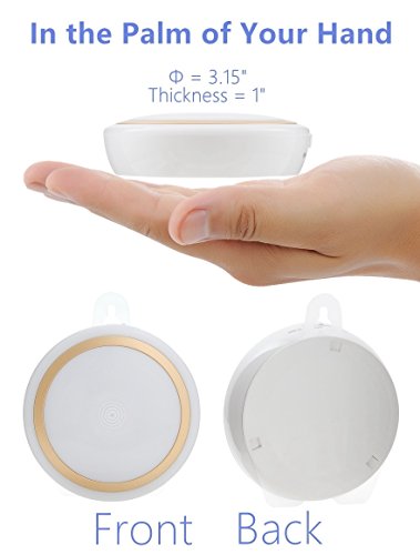 RTSU Rechargeable Touch Light with Timer, Dimmable Kids Baby Nursery Night Light Lamp, Wireless Stick-on Anywhere LED Push Tap Light for Closet cabinet, Brightness Memory, Warm White Light (Golden)