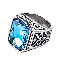 PAURO Men's Stainless Steel Vintage Wedding Promise