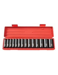 Juego de llaves de impacto de profundidad, 1 2 pulgadas, vanadio de cromo, 6 puntas, 3 8 pulgadas, 1 1 4 pulgadas, 14 llaves, Tekton 4880