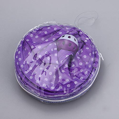 Cat Play Tent Instant Pop-up Sleep Cube Toy with a Hanging Bell Ball Built in Polyester Fabric Portable and Foldable Design for Cats,Kittens,Puppies and Small Animals (Purple)