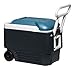 Igloo MaxCold Roller Cooler, Jet Carbon/Ice Blue/White, 40 Quartthumb 1