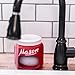 Red Ceramic Mason Jar Kitchen Sponge Holder – Farmhouse Kitchen Decor Sponge Caddy - Kitchen Sink Organizer Ceramic Sponge Holder - Kitchen Organizer Retro Decor for Cute Kitchen Accessories (Red)