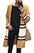 Womens Long Cardigans Yellow Color Block Open Front Long Sleeve Kint Cardigan Sweaters By SUNMMWERY,Yellow,Medium