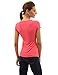 PattyBoutik Women V Neck Twist Knot Front Short Sleeve Top (Coral Pink Small)