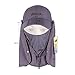 icolor Sun Hats for Men Women with Neck Flap,Foldable Sun Cap Fishing Sun Hats,Summer UPF50+ Sun Protection Ponytail Hats Dark Gray