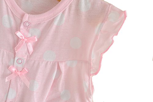 Monvecle Unisex Baby 2 Pack Summer Romper Playwear Short Sleeved Jumpsuit Set Knot 18M