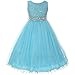 AkiDress Sequin Lace Top with Tulle Bottom Flower Girl Dress