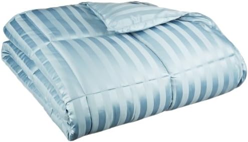 Oversized All-Season Luxurious Wide Stripes Down Alternative Comforter, King, Smoked Blue