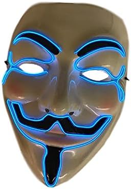 LED Costume Mask - V for Vendetta (Blue)