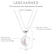 925 Sterling Silver Natural Baroque Freshwater Cultured Pearl Single Pearl Necklace Pendant with Red Cubic Zirconia Trendy Jewelry for Girls Women