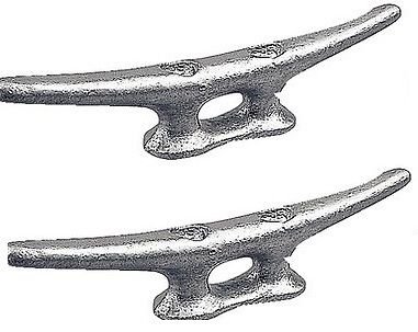 MARINE-DOCK-CLEAT-5-GALVANIZED-OPEN-BASE-BOAT-2-PACK