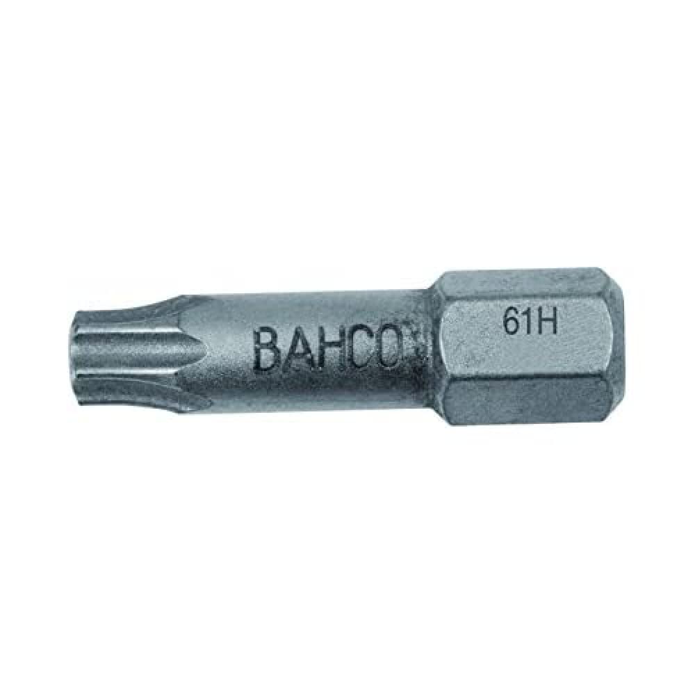Bahco 61H/T20 T20 Extra Hard Bit for Torx Head Screws, Grey, 25 mm, 10-Piece