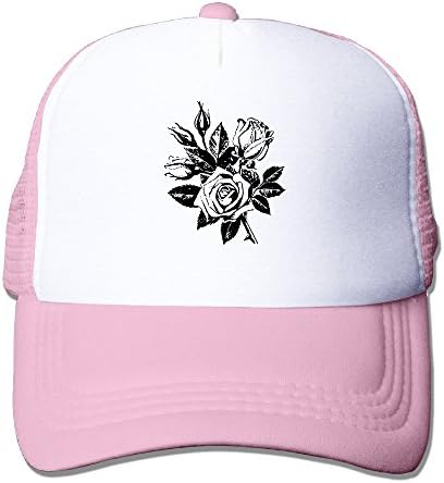 Rose Sketch Men's Adjustabl Mesh Snapback Hats