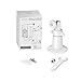 Metal Mount for Ring Spotlight Cam Battery - Adjustable Indoor/Outdoor Security Mount by Wasserstein (White)