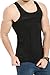 JQ JQAMAZING Mens Slimming Body Shaper Vest Abdomen Slim Shirt Compression Tank Shaperwear (Black, Medium)