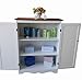 Homecharm-Intl 30.3x11.8x39.8-Inch Storage Cabinet,White with Veneer Top (HC-012)