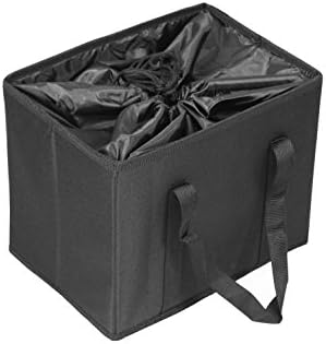 ITIDY Trunk-Cooler-Organizer, Foldable Trunk Organizer Box, Insulated Storage Bin for Hot or Cold Food, Reusable Grocery Bags for Shopping, Vacation, Travelling, Camping or Picnic, Black