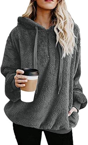 dark grey sherpa pullover