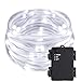 LE 16.5ft 50 LEDs Rope String Lights, Daylight White, Battery Powered withTimer, Waterproof Rope Light Ideal for Outdoor/Indoor Christmas, Thanksgiving, Wedding, Party, Garden, Lawn, Patio Decorations