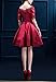 Fanhao Women's Off The Shoulders Lace Sleeves Short Evening Gown Cocktail Dress