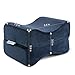 LANGRIA Knee Pillow Memory Foam Leg Pillows for Leg, Back, Hip Pain Relief, Foldable Design with Removable Cover, CertiPUR-US Certified, (9.8 x 5.9 x 7.0 inches) Navy Blue