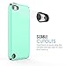 MoKo Case Fit iPod Touch 2019 Released iPod Touch 7 / iPod Touch 6 / iPod Touch 5, 2 in 1 Shock Absorbing TPU Bumper Ultra Slim Protective Case with Hard Back Cover - Mint Green