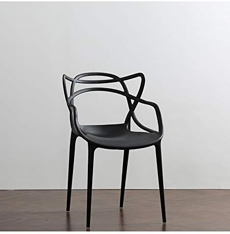 The Furniture Bureau Modern Masters Designer Dining Chair (Black, 4)