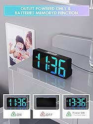 Dynamic RGB Digital Clock- 7"Alarm Clock For