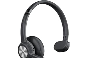 Bluetooth Headset, Wireless Earpiece with Microphone, Trucker Headphones with Noise Cancelling Mic Hands-Free On-Ear Earphone