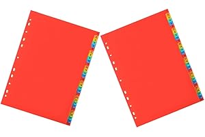 PACKOVE A4 Letter Size Plastic Binder Dividers 2 Sets Numbered Tabs 1-31 Index File Page Separators