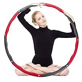 OPLIY Hula Hoop,Weighted Exercise Hula Hoop-2.2 lb for Women Kids, Adjustable 8 Detachable Sections Weight Loss Fitness Hula Hoop for Exercise Workout