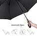 Leebotree Stick Umbrella, Auto Open Windproof Umbrella with 51 Inch Large Canopy Waterproof and J Handle Golf Umbrella for Men Women