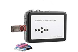 Wendry Cassette mp3 Converter, Portable Cassette Tape to MP3 Converter USB Flash Drive Capture Audio Music Player Suitable for XP/Vista / 7/8