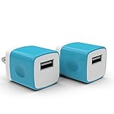 PowerJive USB AC Universal Wall Charger, (2-Pack) - Blue