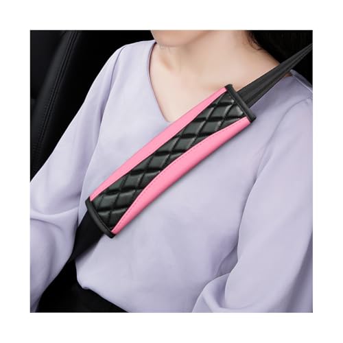ANFTDCO 2PCS Car Seat Belt Covers, Breathable Leather Vehicle Seatbelt Neck Shoulder Protector, Automotive Interior Seat Strap Pads Accessories, Universal for SUV Sedan Truck (Pink) at Amazon