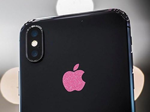Apple Logo Decal Glitter Pink Sticker for iPhone X, iPlus 8 Plus, iPhone 6 Plus