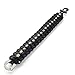 X-Plore Gear Survival Paracord 550 Bracelet With Fire Starter, Tinder, Eye Knife | Durable Parachute Nylon Snug Fit | Build Shelter, Catch Food | For Emergencies, Traveling (Black)