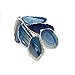 1 Blue Agate Pendant Plated with Silver Edge Rock Paradise Exclusive COA AM15B27-10