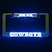 Cowboys License Plate Frame | Lights Up While Decelerating | No Wires, Battery Operated | Go Cowboys Inserts + LUMISIGN Frame (Bundle)