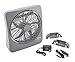 O2COOL Treva 10 inch Rechargeable Portable Fan Smart Power Air Circulator. Plug-In AC Adapter and Battery Powered, USB Charging Port, For Camping Travel and Indoors Use