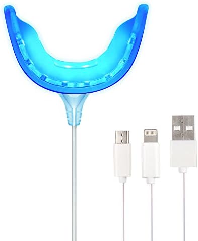 Dentive Teeth Whitening Tray Light Professional 16 LEDs Teeth Whitener Kit with 3 Adapters Cable, Works with Teeth Whitening Strips, Toothpaste or Gel