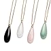 Onnea Life is Colorful Natural Stone Water Drop Pendant Necklace (Rebirth Green)