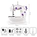 Mini Sewing Machine, Portable Electric Sewing Machine with Lamp and Thread Cutter, High & Low Speeds, Battery or Adapter Power Supplies