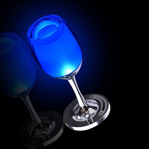 Cakuja Romantic Rechargeable LED Fairy Wine Glass Lamp Metal and Acrylic Multicolor 7 Flashing RGB Modes for Holiday Wedding Birthdays Party Decorations