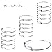 Yumei Jewelry Rhodium Plated Adjustable Wire Blank Bangle Bracelet for Womens DIY Jewelry Making,2.4 Inch