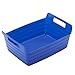 ECR4Kids Small Bendi-Bins with Handles, Stackable Plastic Storage Bins for Toys and More, Blue