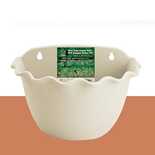 Jjoer Blumentopf Kunststoff Pflanztopf Aus WitterungsbestäNdigen Material BlumenüBertopf Blumentopf Zum EinhäNgen Blumentopf Balkon FüR InnenräUme PflanzküBel White – Bild 5